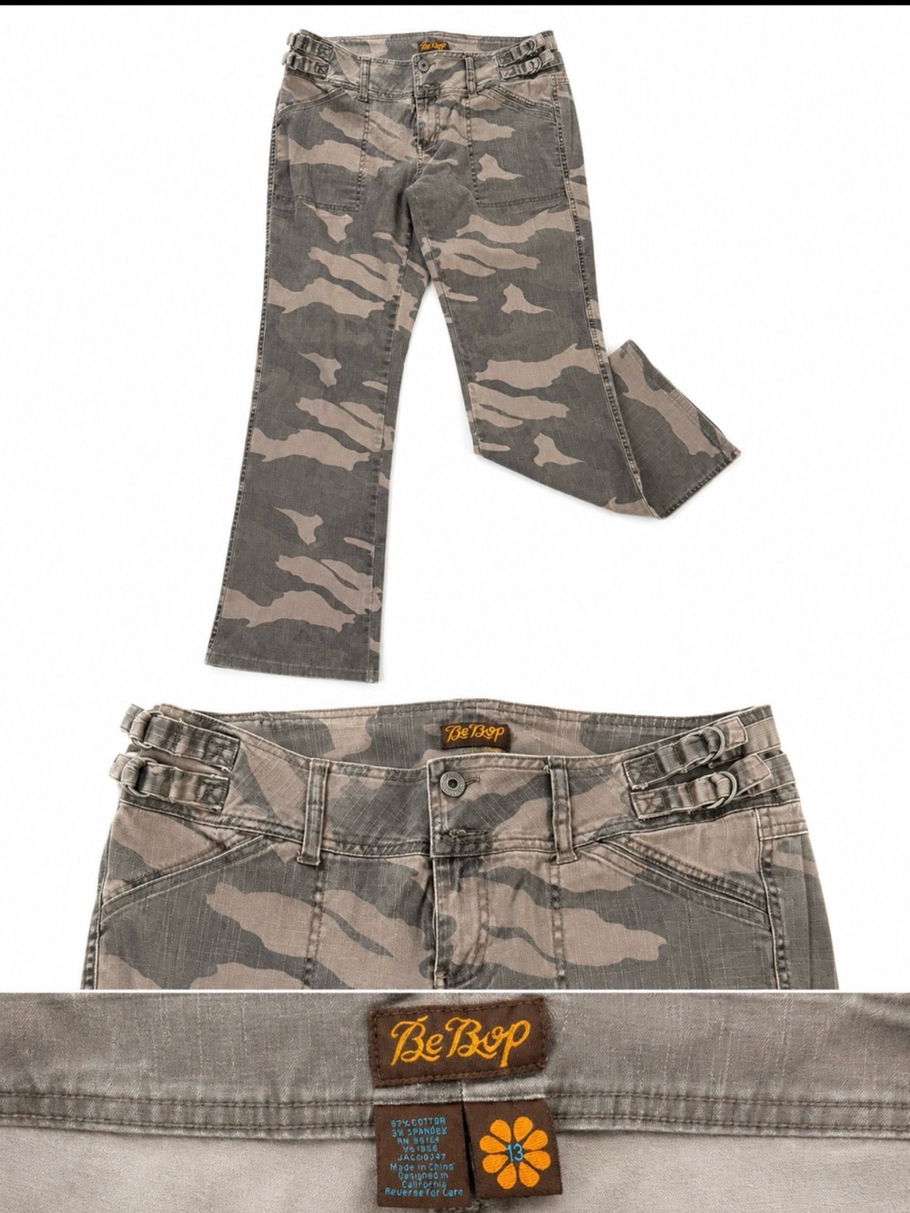 Y2K BeBop Camo Bootcut Jeans